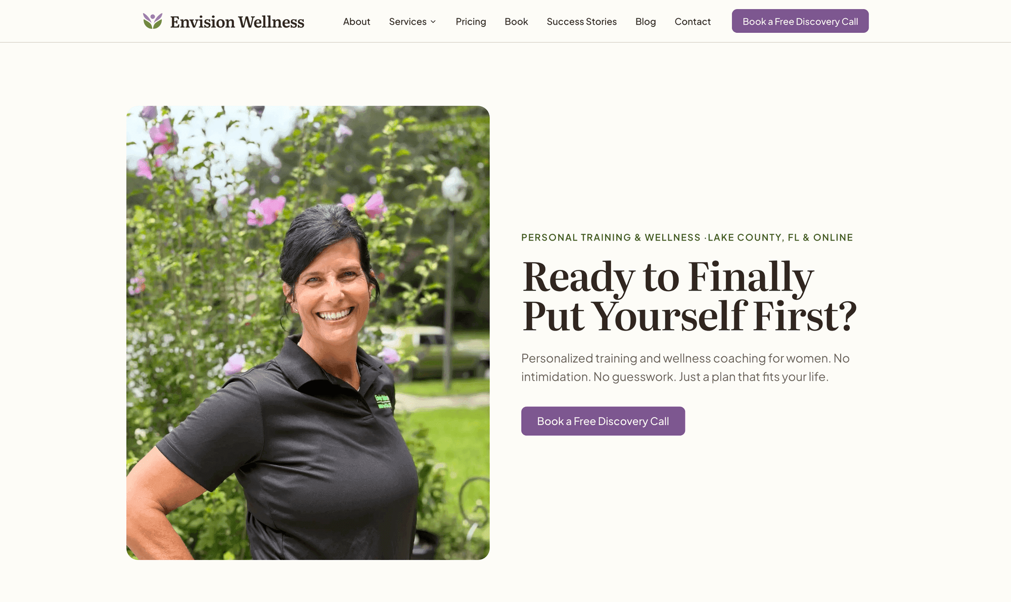 Envision Wellness website screenshot