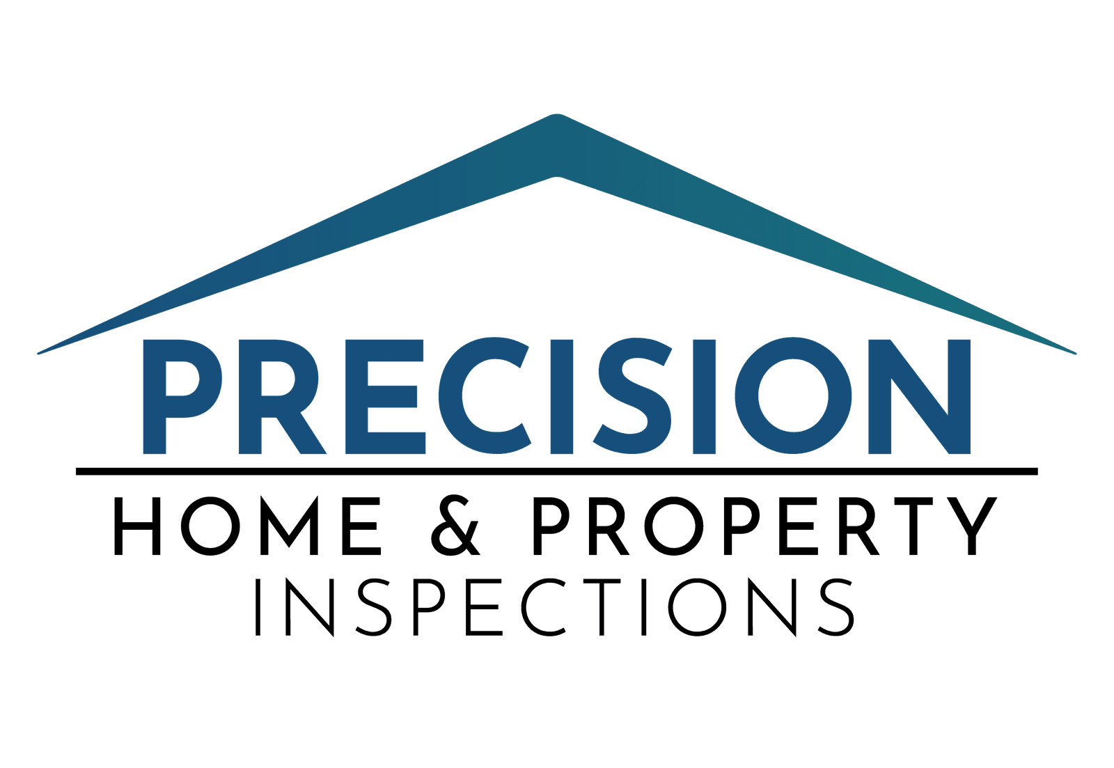 Precision Home and Property Inspections logo: a roofline over the name, with the line Invest Confidently